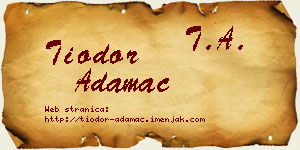 Tiodor Adamac vizit kartica
